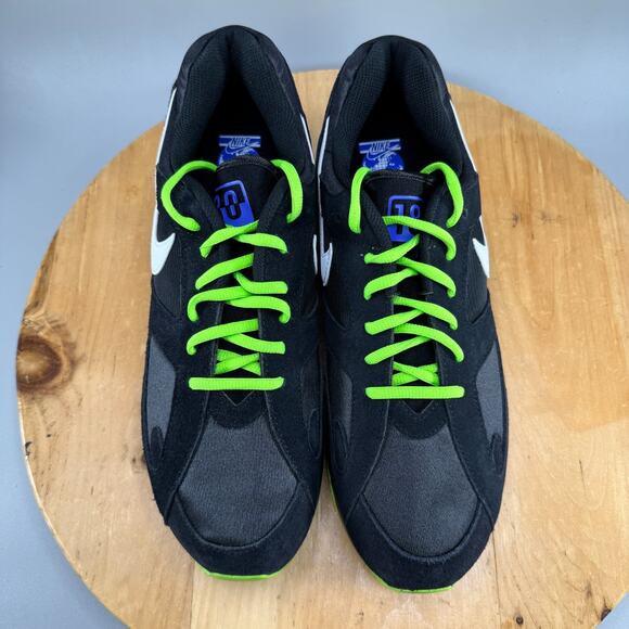 Nike Air Max 180 QS Men's size 12.5 Shoes 'Joker' Black Green Suede FZ3058 001 - Picture 5 of 8